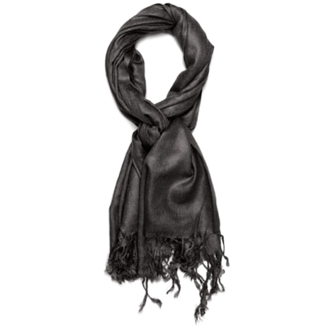 CAPITOLLIUM - PASHMINA LISA COM FRAJAS - PRETO