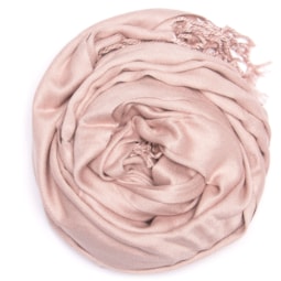 CAPITOLLIUM - PASHMINA LISA COM FRANJAS - NUDE