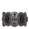 CAPITOLLIUM - PULSEIRA BARROCO PLACAS METAL C/ CRISTAIS - PRATA VELHA