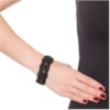 CAPITOLLIUM - PULSEIRA ESTREITA TELA METAL TRANÇADO - PRETO