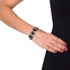 CAPITOLLIUM - PULSEIRA METAL OVAL C/ RESINA - PRATA VELHA
