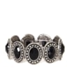 CAPITOLLIUM - PULSEIRA METAL OVAL C/ RESINA - PRATA VELHA