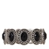 CAPITOLLIUM - PULSEIRA METAL OVAL C/ RESINA - PRATA VELHA