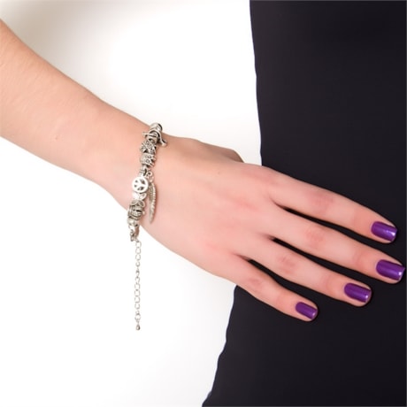 CAPITOLLIUM - PULSEIRA METAL PINGENTE SORTE ASA - PRATA