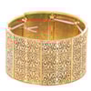 CAPITOLLIUM - PULSEIRA OITO PLACAS METAL TEXTURA GRAVATARIA - DOURADO