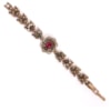 CAPITOLLIUM - PULSEIRA OURO VELHO BIZANTINO OVAL - VERMELHO