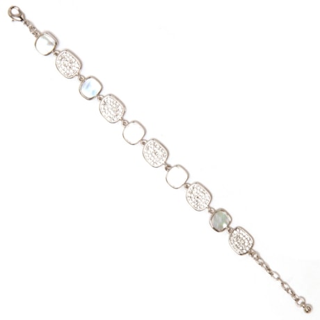 CAPITOLLIUM - PULSEIRA PEROLADA C/ MINI STRASS - PRATA