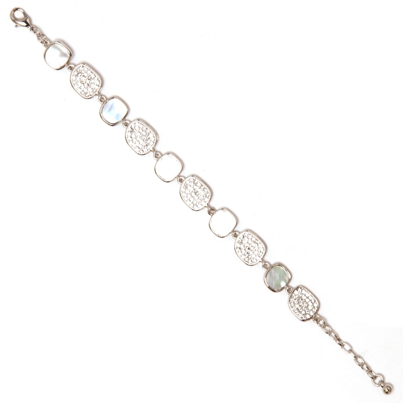 CAPITOLLIUM - PULSEIRA PEROLADA C/ MINI STRASS - PRATA