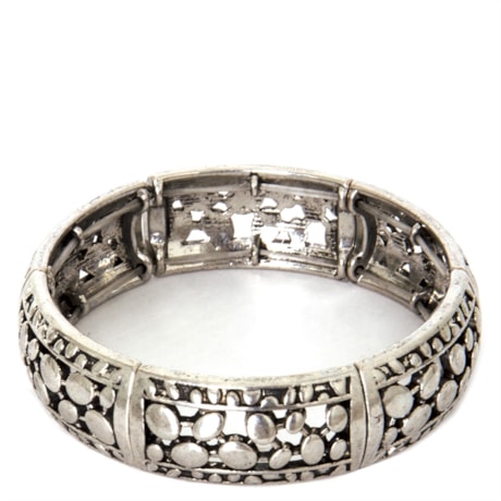 CAPITOLLIUM - PULSEIRA PLACAS METAL BOLAS - PRATA