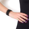 CAPITOLLIUM - PULSEIRA PLACAS METAL COLOR FLOR - PRETO