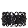 CAPITOLLIUM - PULSEIRA PLACAS METAL COLOR FLOR - PRETO