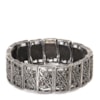 CAPITOLLIUM - PULSEIRA PLACAS METAL FLORES - PRATA VELHA