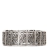 CAPITOLLIUM - PULSEIRA PLACAS METAL FLORES - PRATA VELHA