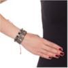 CAPITOLLIUM - PULSEIRAS PLACAS METAL E PEDRAS COM CANUTILHOS - PRATA