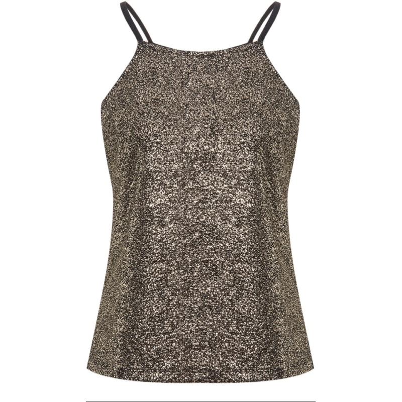 CAPITOLLIUM - REGATA MALHA FOIL DOURADO - PRETO