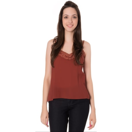 CAPITOLLIUM - REGATA UNDERWEAR CHIFFON COM RENDA - AZUL ROYAL