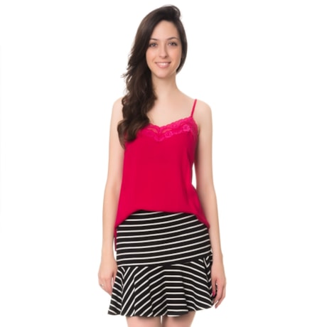 CAPITOLLIUM - REGATA UNDERWEAR CREPE COM RENDA - PINK