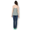 CAPITOLLIUM - REGATA VISCOSE ESTAMPADA RENDA DECOTE - AZUL
