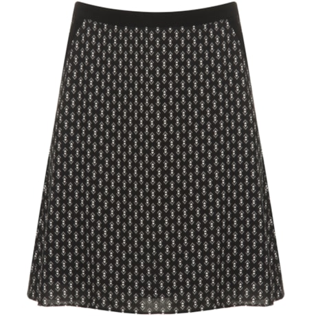 CAPITOLLIUM - SAIA VISCOSE ESTAMPADA EM A - PRETO