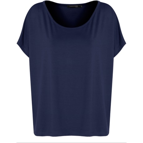 CAPITOLLIUM - T-SHIRT AMPLA DECOTE REDONDO - MARINHO