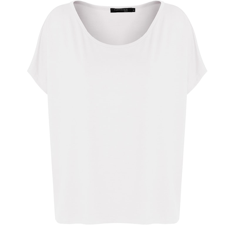 CAPITOLLIUM - T-SHIRT AMPLA DECOTE REDONDO - OFF WHITE