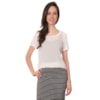 CAPITOLLIUM T-SHIRT CETIM COM MALHA - OFF WHITE