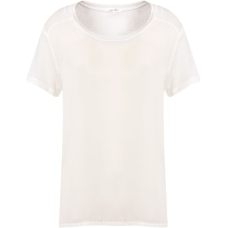 CAPITOLLIUM T-SHIRT CETIM COM MALHA - OFF WHITE