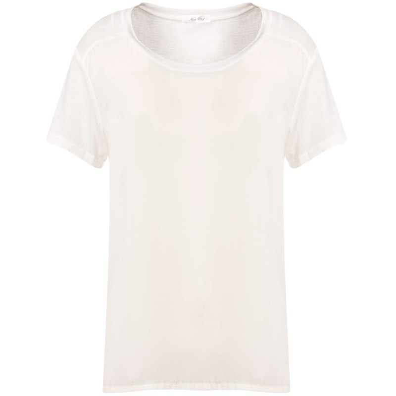 CAPITOLLIUM T-SHIRT CETIM COM MALHA - OFF WHITE