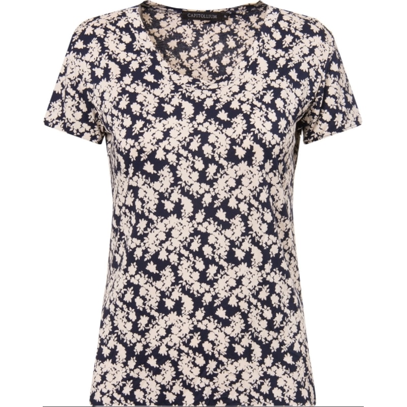 CAPITOLLIUM - T-SHIRT COM ABERTURA LATERAL - FLORAL