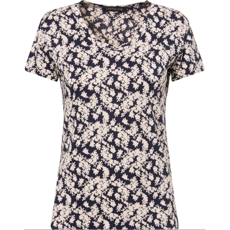 CAPITOLLIUM - T-SHIRT COM ABERTURA LATERAL - FLORAL