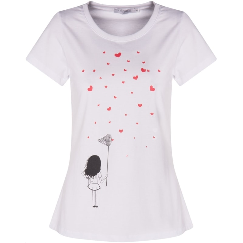 CAPITOLLIUM - T-SHIRT HEARTS - BRANCO