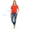 CAPITOLLIUM - T-SHIRT MALHA BARRA ARREDONDADA - LARANJA