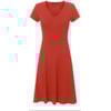 CAPITOLLIUM - VESTIDO BASICO EVASE DECOTE V - LARANJA CAPITOLLIUM - VESTIDO BASICO EVASE DECOTE V - LARANJA