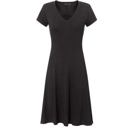 CAPITOLLIUM - VESTIDO BASICO EVASE DECOTE V - PRETO CAPITOLLIUM - VESTIDO BASICO EVASE DECOTE V - PRETO