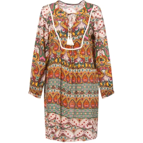 CAPITOLLIUM - VESTIDO BATA PALA COM TRANÇA - BEGE
