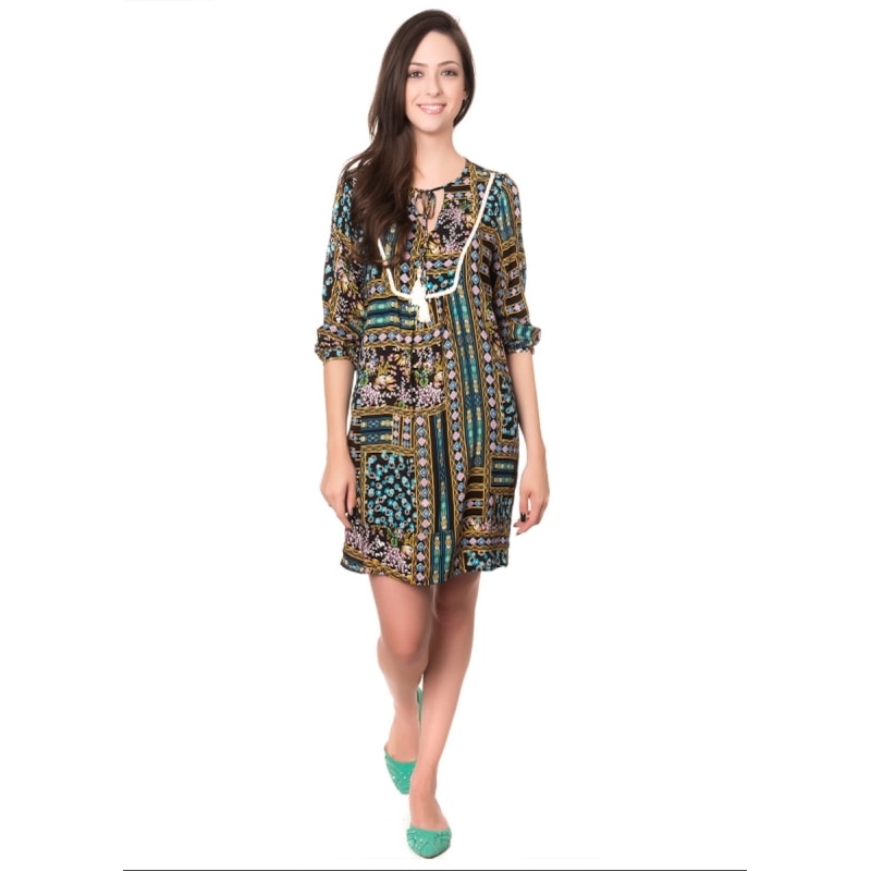 CAPITOLLIUM - VESTIDO BATA PALA COM TRANÇA - PRETO