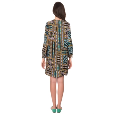 CAPITOLLIUM - VESTIDO BATA PALA COM TRANÇA - PRETO