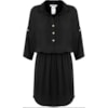 CAPITOLLIUM - VESTIDO CHEMISE CREPE M3/4 - PRETO