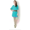 CAPITOLLIUM - VESTIDO CHEMISE CREPE M3/4 - VERDE