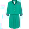 CAPITOLLIUM - VESTIDO CHEMISE CREPE M3/4 - VERDE