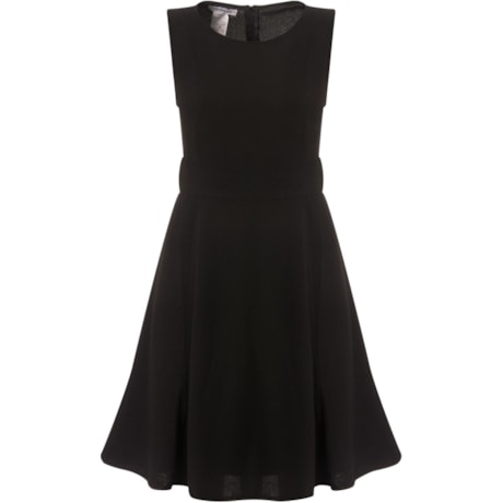 CAPITOLLIUM - VESTIDO CREPE EVASE - PRETO