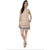CAPITOLLIUM - VESTIDO CURTO BORDADO ZIG ZAG - BEGE