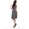 CAPITOLLIUM - VESTIDO CURTO CREPE POÁ EVASÊ S/M - P&B