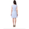 CAPITOLLIUM - VESTIDO CURTO CREPE RECORTES DECOTE - AZUL CLARO