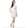 CAPITOLLIUM - VESTIDO CURTO FAIXAS GUIPURE COSTAS LISA - BRANCO