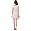 CAPITOLLIUM - VESTIDO CURTO FAIXAS GUIPURE COSTAS LISA - BRANCO