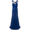 CAPITOLLIUM - VESTIDO DE FESTA LONGO CORPO GUIPURE BORDADO MARINA - AZUL ROYAL