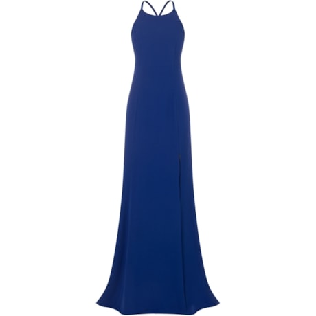 CAPITOLLIUM - VESTIDO DE FESTA LONGO CREPE ALÇAS CRUZADAS COSTAS - ROYAL CAPITOLLIUM - VESTIDO DE FESTA LONGO CREPE ALÇAS CRUZADAS COSTAS - ROYAL
