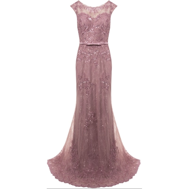 CAPITOLLIUM - VESTIDO DE FESTA LONGO RENDA BORDADO - ROSÊ CAPITOLLIUM - VESTIDO DE FESTA LONGO RENDA BORDADO - ROSÊ