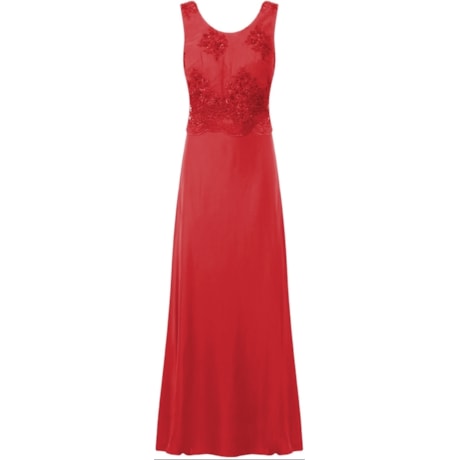 CAPITOLLIUM - VESTIDO DE FESTA LONGO  SOBREPOSIÇÃO RENDA MIRELA - VERMELHO CAPITOLLIUM - VESTIDO DE FESTA LONGO  SOBREPOSIÇÃO RENDA MIRELA - VERMELHO